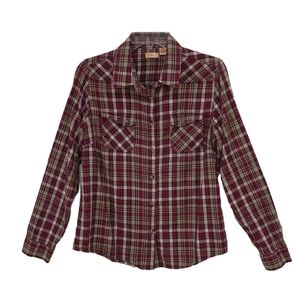 Northcrest women's longsleeve button down plaid shirt size Medium 10/12